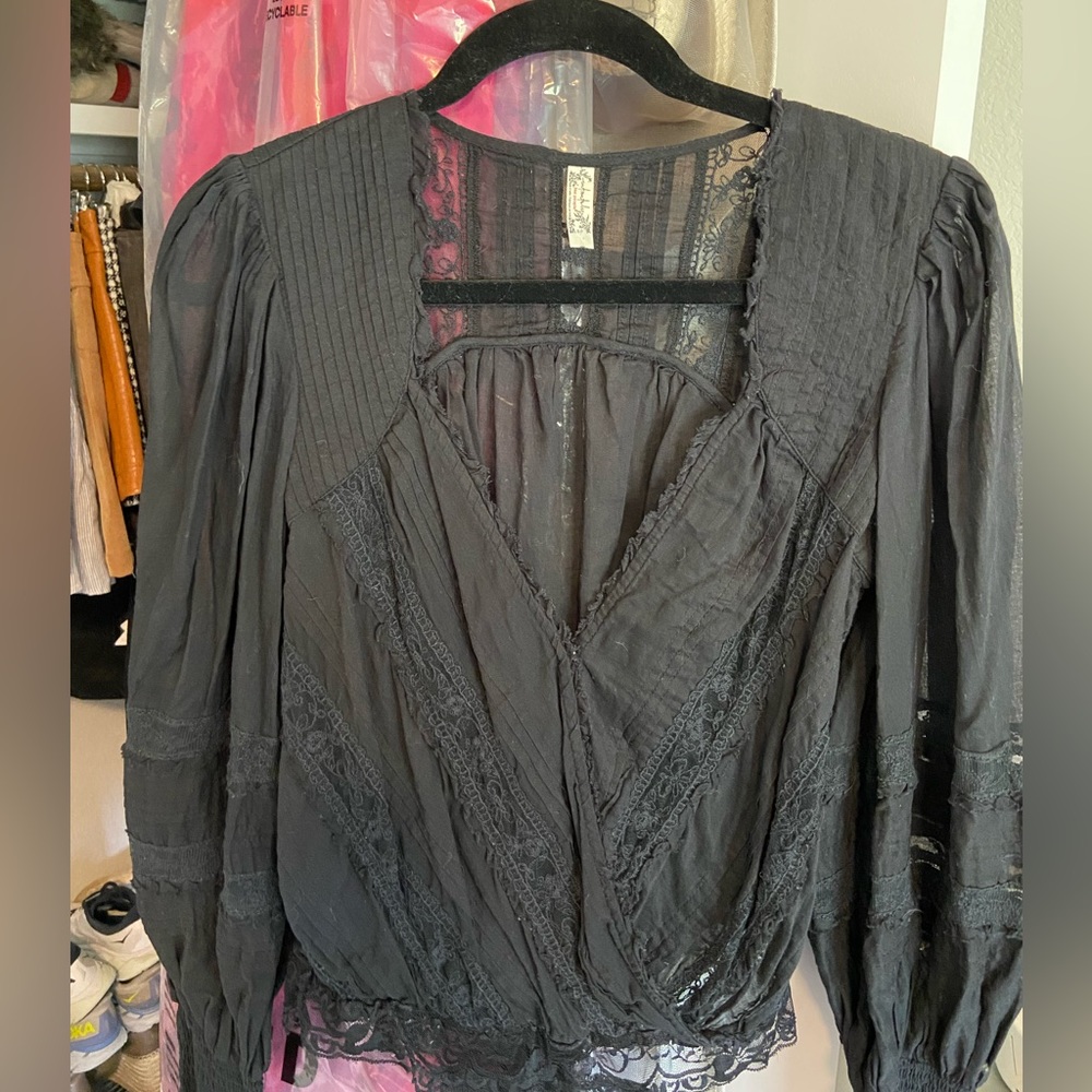 Free People Body Suit Black
